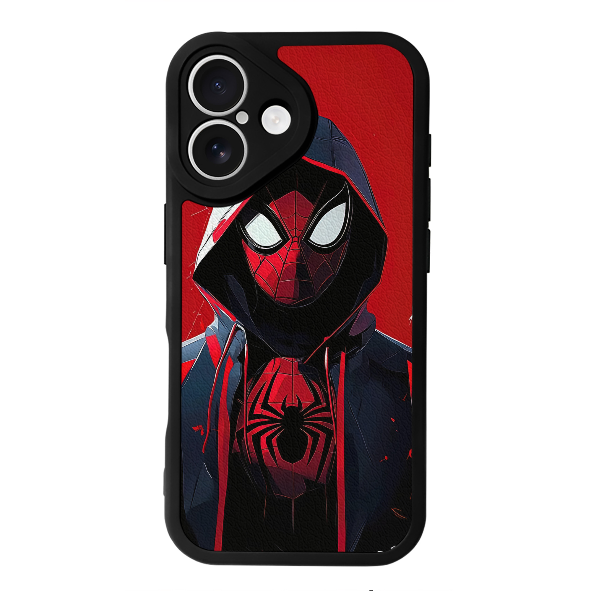 Spider Man スパイダーマン 【iPhone 16シリーズ対応】シリコンスマホケース（レザー調） 材質：シリコン